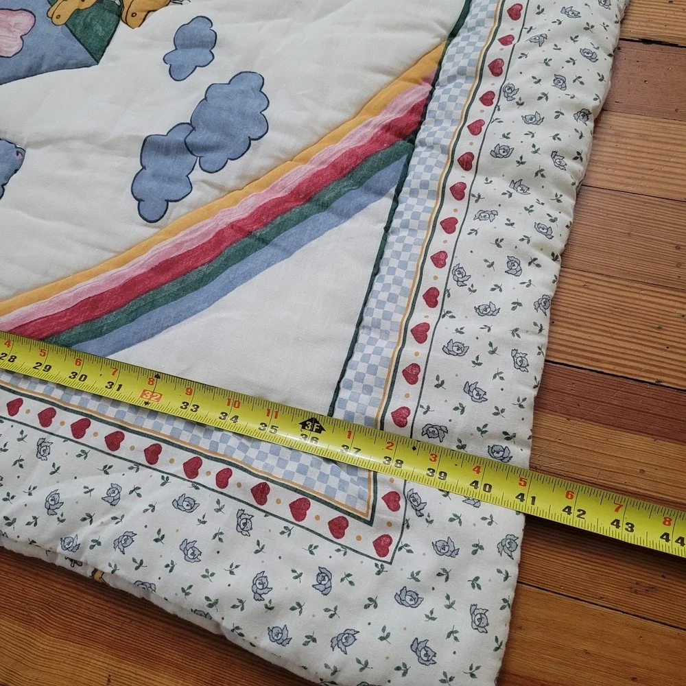 Nojo Noahs Ark Animals Blanket Comforter Crib Set Double Sided Nursery Mobile